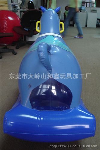 木馬 充氣玩具廠家專業定做環保pvc充氣木馬 吹氣兒童搖搖木馬原始圖片2