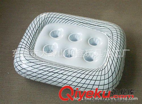 杯座 廠家定制pvc充氣方形6孔水上飲料座，啤酒杯座，【可加印logo】原始圖片2