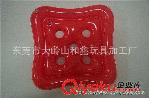 杯座 廠家定制環保pvc充氣方形5孔水上飲料座，可口可樂杯座，啤酒座原始圖片2