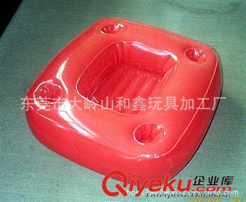 杯座 廠家供應(yīng)環(huán)保pvc充氣4孔杯座 充氣紅色水上杯座 充氣餐具原始圖片2
