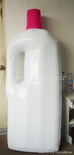 瓶子 【可加印客戶logo】供應pvc充氣洗衣液仿真瓶子，廣告瓶子模型原始圖片3