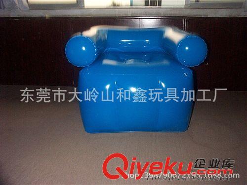 家具家私 定做pvc充氣沙發，吹氣藍色單人沙發，充氣廣告沙發，充氣家具原始圖片2