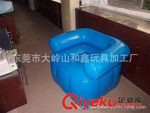 家具家私 定做pvc充氣沙發，吹氣藍色單人沙發，充氣廣告沙發，充氣家具原始圖片3