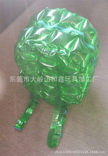 充氣包 韓版環保pvc綠色充氣泡泡雙肩包，兒童背包，果凍包原始圖片3