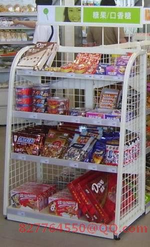 食品類貨架、食品展示架 定制各種陳列架、方便面架、餅干架、罐頭架、食品架、展示架原始圖片2