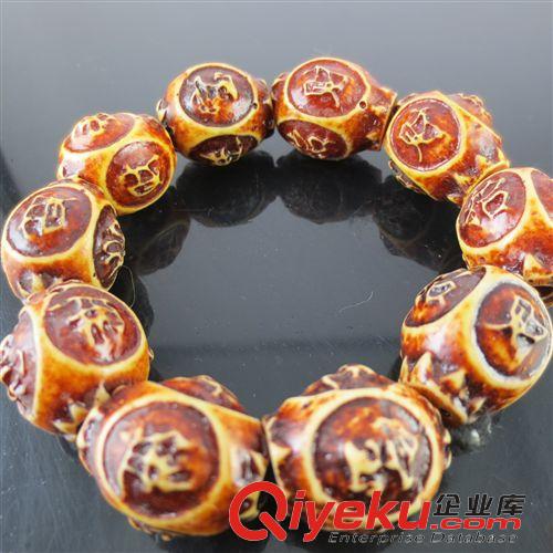 佛珠 念珠手串 大號民族風佛珠手鏈 出入平安串珠 佛教用品 辟邪 保平安原始圖片3