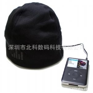 耳機帽子(headphone hat ) 深圳廠家供應能聽音樂的帽子，保暖立體聲耳機帽