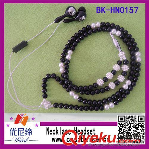 項(xiàng)鏈耳機(jī)（Necklace headset） 廠家直銷新款仿珍珠項(xiàng)鏈耳機(jī)  新奇特贈(zèng)品原始圖片2