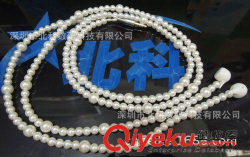 樣品體驗(yàn)中心 BK-HN0016深圳工廠(chǎng)供應(yīng)時(shí)尚前衛(wèi)潮人珍珠項(xiàng)鏈耳機(jī)，淘寶貨源批發(fā)