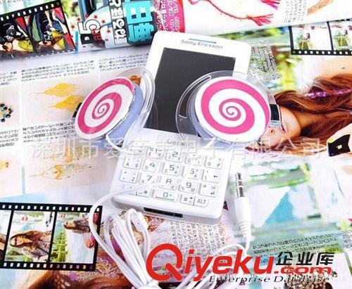 耳掛式 tj庫存廠家批發(fā)新款棒棒糖帶麥克風耳麥MP3/電腦耳機時尚耳掛式原始圖片3