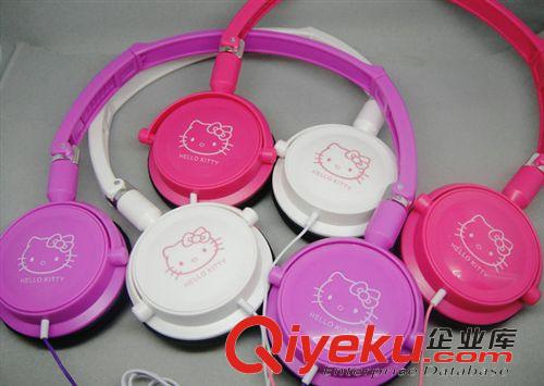 頭戴式 深圳廠家批發(fā)新款kt hello kitty K21卡通頭戴式MP3/電腦時(shí)尚耳機(jī)