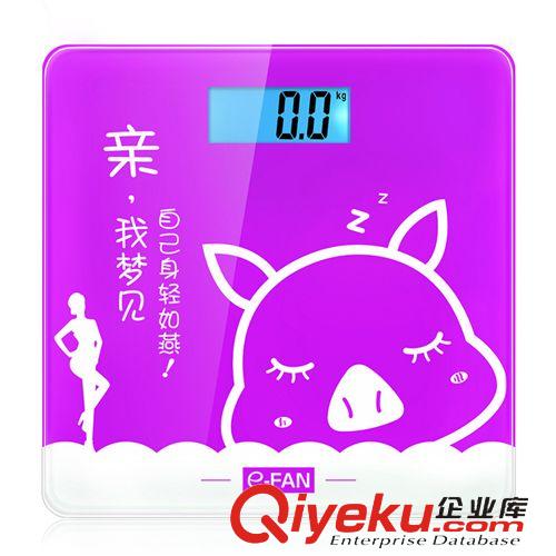 精品推薦 廠家直銷EF01特別版最美萌新款智能電子秤健康體重秤精準超薄簡約原始圖片2
