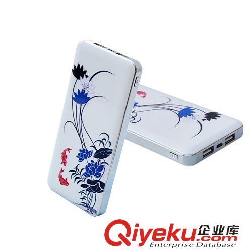 移動電源 [工廠批發(fā)]大容量聚合物移動電源20000毫安青花瓷禮品款一件代發(fā)原始圖片2