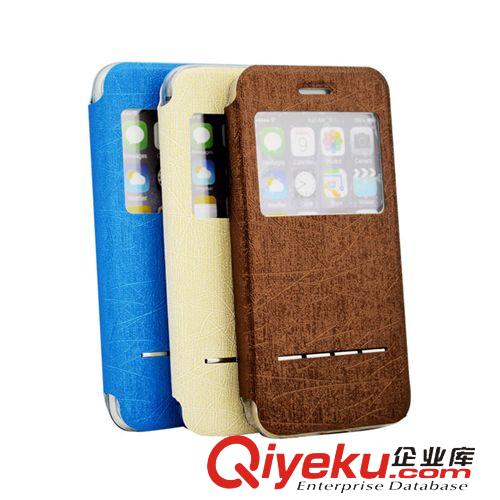 手機配件 IP51A iPhone 6手機開窗皮套（白、藍、綜）原始圖片3