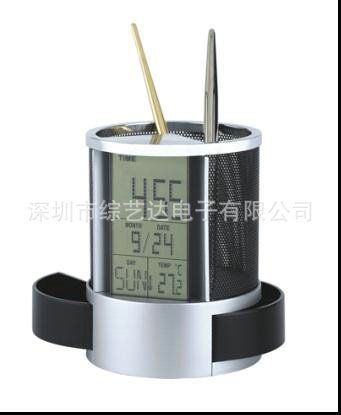筆筒 廠家直銷萬年歷筆筒 網狀抽屜筆筒  促銷禮品   圓形萬年歷筆筒原始圖片3