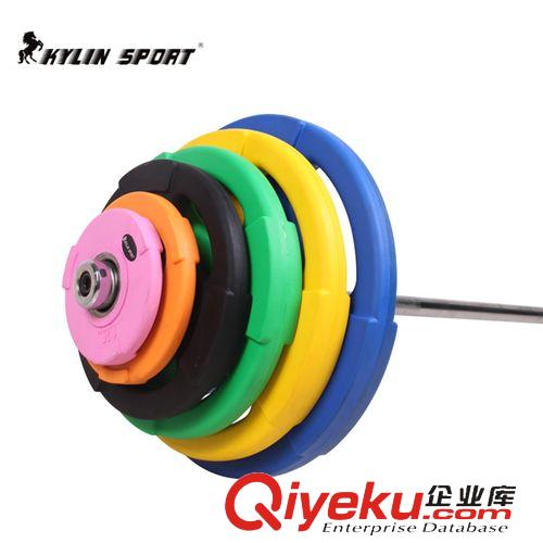 家用健身精品 工廠批發PU彩色杠鈴片大孔徑手抓三孔鈴片 配套奧桿使用無味環保原始圖片3