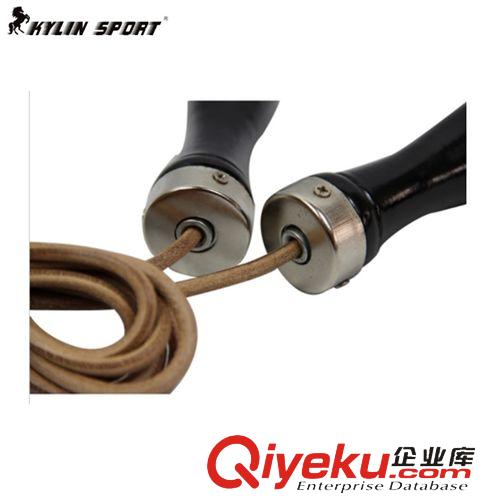 有氧戶外運(yùn)動 工廠批發(fā)軸承牛皮跳繩專業(yè)zp 防繞花樣競技繩子jf健身卡路里原始圖片2
