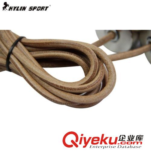 有氧戶外運(yùn)動 工廠批發(fā)軸承牛皮跳繩專業(yè)zp 防繞花樣競技繩子jf健身卡路里原始圖片3