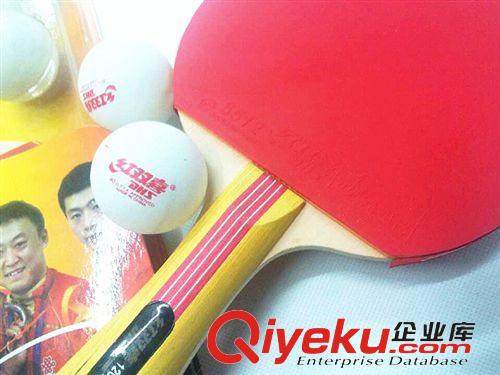 體育用品 紅雙喜乒乓球拍/1星乒乓球拍1202 雙面反膠送兩個(gè)乒乓球（單支）