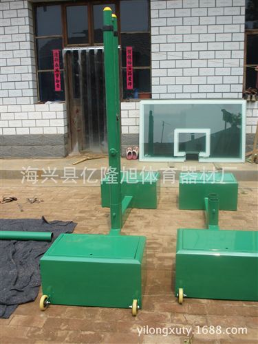 排、羽、網系列 廠家直銷標準移動箱式手搖升降排球柱、排球網架、加厚配重箱原始圖片3