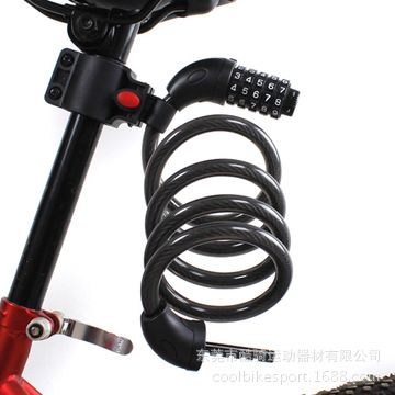 自行車(chē)裝備區(qū) 通用自行車(chē)鎖密碼鎖  鋼絲密碼鎖 自行車(chē)裝備車(chē)鎖 5位數(shù)密碼鎖原始圖片2