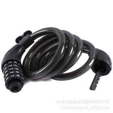 自行車(chē)裝備區(qū) 通用自行車(chē)鎖密碼鎖  鋼絲密碼鎖 自行車(chē)裝備車(chē)鎖 5位數(shù)密碼鎖原始圖片3
