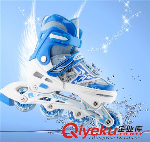 輪滑鞋 配件 廠家直銷 可調(diào)節(jié)PU全閃溜冰鞋滑輪鞋 帶翅膀旱冰鞋男女兒童冰鞋原始圖片3