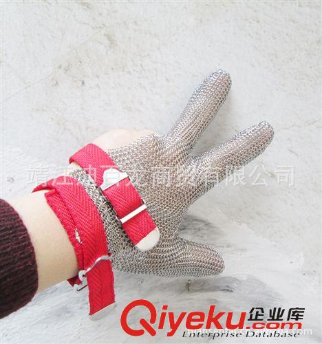 戰(zhàn)術(shù)手套 供應(yīng)防割手套，不銹鋼金屬三指型手套，不銹鋼鋼環(huán)制成手套