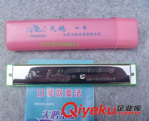 吹奏樂器 天鵝24孔C調(diào)口琴（塑盒裝）復(fù)音口琴 送簡易吹奏表
