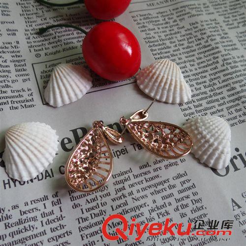 飾品/發(fā)夾/頭飾 飾品 女款新款上市 鑲鉆 樹(shù)葉葉片 吊墜 耳環(huán) 耳飾