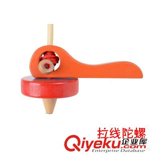 1月上新 景區地攤廟會熱賣 外貿 兒童木制手柄拉線陀螺玩具 廠家批發原始圖片3