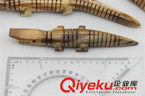 木制仿真玩具 地攤熱賣 木制小鱷魚  搖擺鱷魚 玩具鱷魚 多尺寸 全身擺動原始圖片3