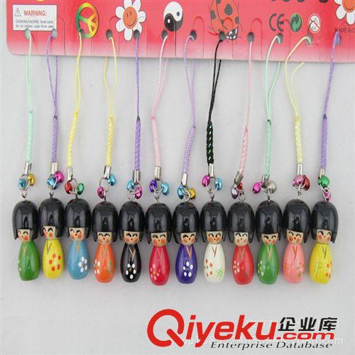 木制擺件掛件 【廠家直銷】熱賣木制工藝品/鑰匙掛件手機(jī)掛件/日本娃娃鑰匙扣