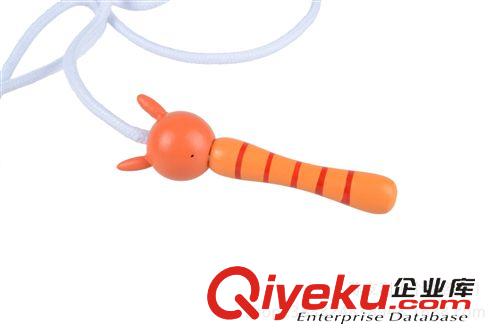 益智玩具 卡通木質兒童跳繩批發 彩色木制兒童小號跳繩 促銷禮品 動物跳繩原始圖片3