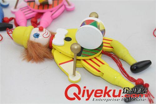 益智玩具 廠家供應卡通木偶人 打鼓拉線人 益智玩具 小丑拉線人批發原始圖片3