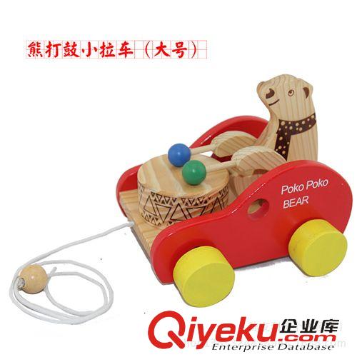 嬰幼兒玩具 廠家外貿(mào)原單 蝸牛拉車 木制早教創(chuàng)意益智兒童玩具批發(fā)拖拉車