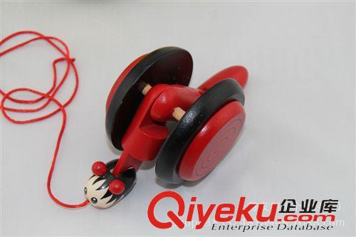 嬰幼兒玩具 廠家外貿(mào)原單 蝸牛拉車 木制早教創(chuàng)意益智兒童玩具批發(fā)拖拉車原始圖片3