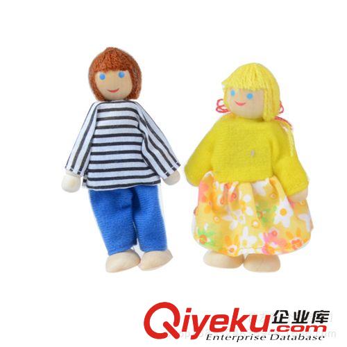 嬰幼兒玩具 熱賣 兒童木制卡通一家人木偶玩具 關(guān)節(jié)玩偶 早教故事教具原始圖片2