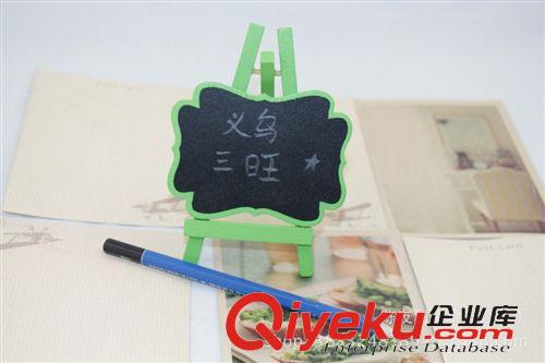 可愛文具 新品迷你創(chuàng)意畫板支架木制小黑板日韓熱賣早教文具地?cái)偀豳u玩具原始圖片2