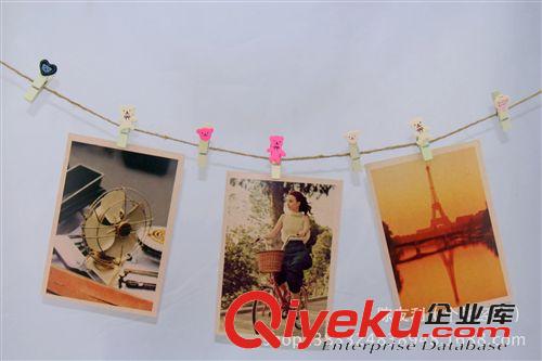 可愛文具 【廠家直銷】日韓家居 小熊夾子 多功能木架子 10個(gè)一包配麻繩原始圖片3