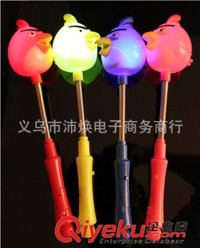 熒光棒 憤怒的小鳥(niǎo)彈簧閃光棒發(fā)光棒卡通熒光棒LED電子棒搖搖棒玩具批發(fā)原始圖片3