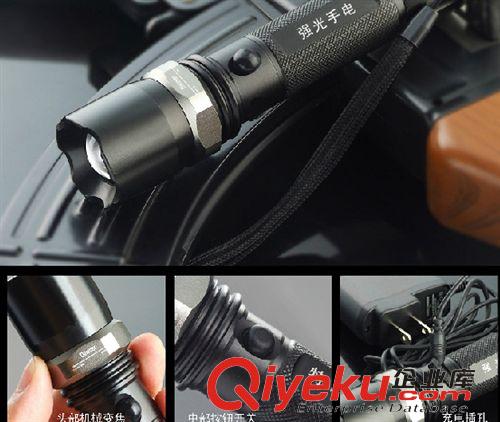 強光手電 （套裝）XPE旋轉調光充電手電筒/鋁合金強光手電筒（新品）原始圖片2