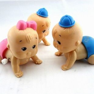 上鏈玩具 上鏈爬娃 寶寶玩具 會扭屁股上鏈發條爬娃玩具原始圖片2