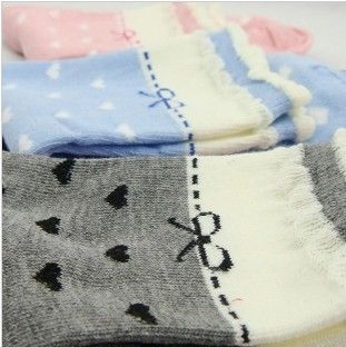 春夏用品 愛心款/蕾絲花邊復古蝴蝶結女士棉襪 純棉短襪 女襪原始圖片2