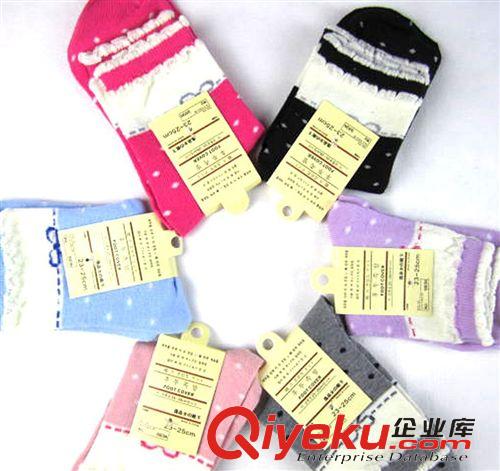 春夏用品 愛心款/蕾絲花邊復古蝴蝶結女士棉襪 純棉短襪 女襪原始圖片3