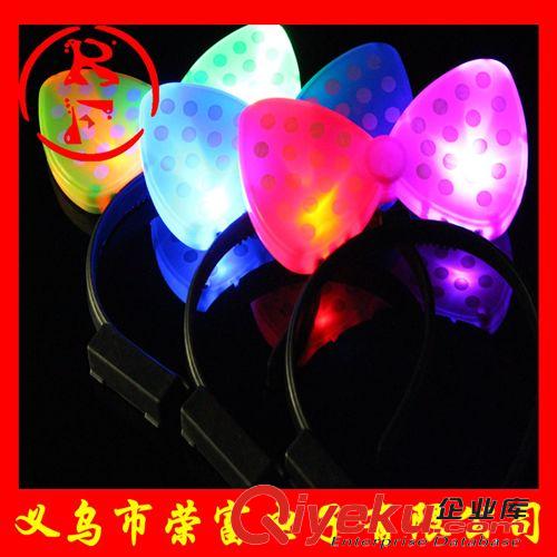 LED發(fā)光頭飾 發(fā)光蝴蝶結(jié) 閃光fk蝴蝶結(jié)發(fā)夾 米妮頭箍 新奇特發(fā)箍 出口歐美原始圖片2