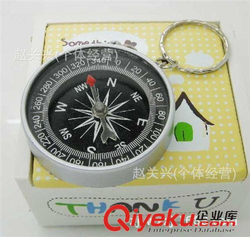 小掛件 批發(fā)旅行必備/鑰匙扣指南針/掛扣鏈條 指針式 美式指北針原始圖片3