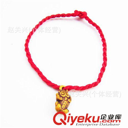 紅繩手機 紅繩手鏈批發(fā)淘寶小禮品贈品玉石編織紅繩手鏈扣紅繩小紅繩批發(fā)原始圖片2