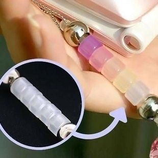 紅繩手機 T四珠變色手機鏈 測紫外線手機鏈 手機掛件手機繩小禮品廠家批發原始圖片3