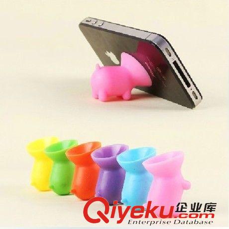 紅繩手機 小豬手機支架 iPhone5 4S蘋果手機 三星小米韓國可愛手機吸盤原始圖片2